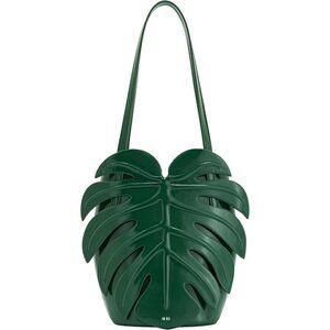 Women's Green Cecelia Leaf Shape Shoulder Bag